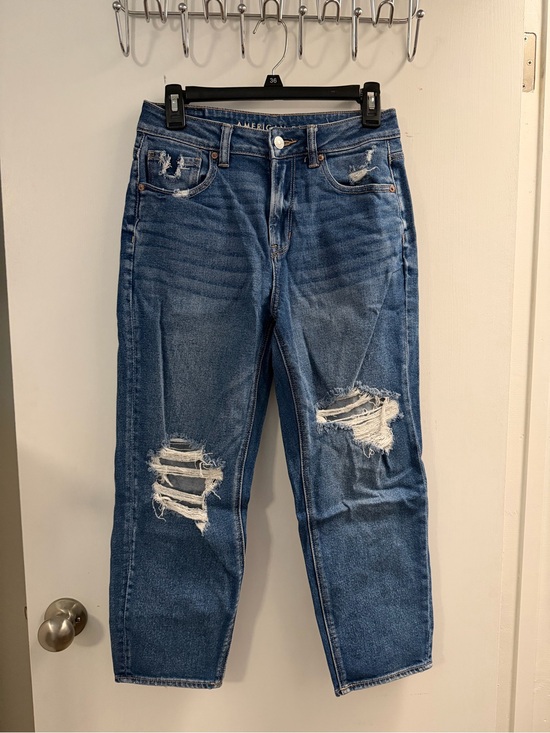 American Eagle Outfitters Denim - Distressed Blue AE Mom straight jeans